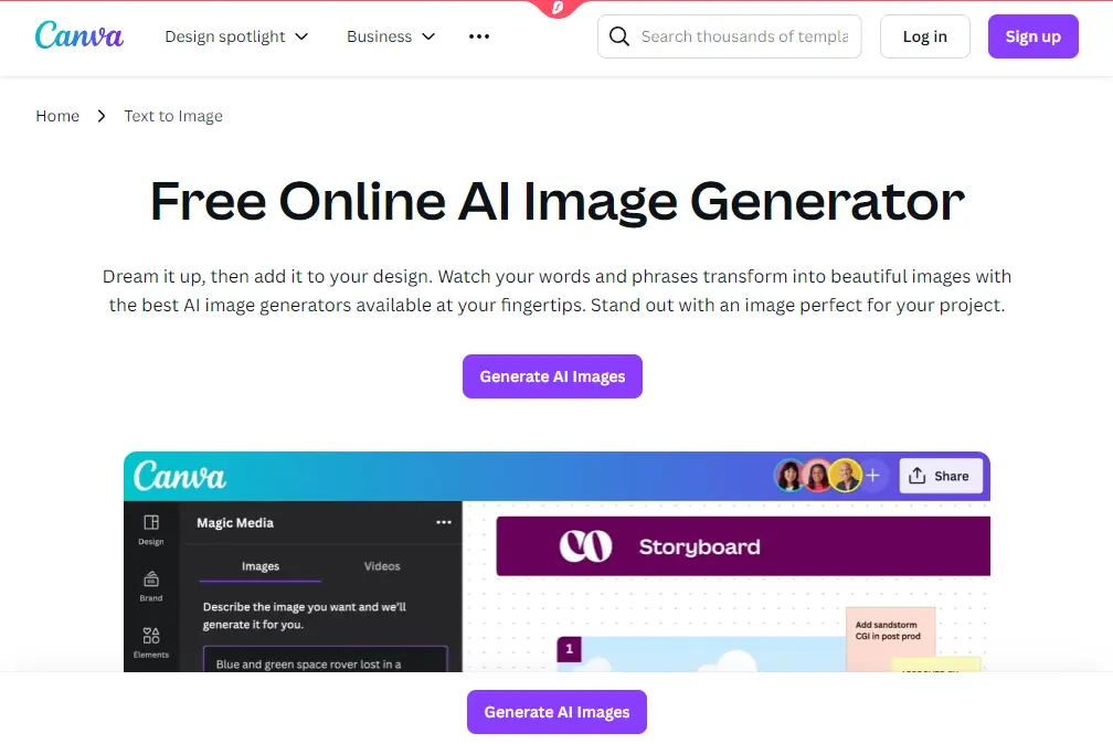 Canva AI Image Generator