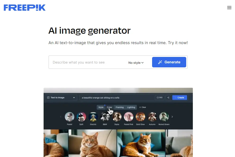 Freepik AI Image Generator