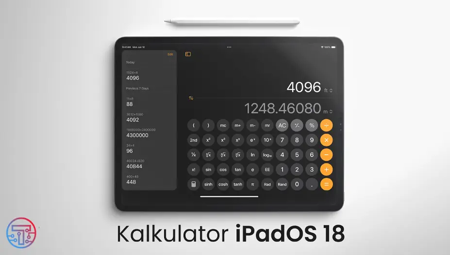 Kalkulator iPadOS 18 Preview