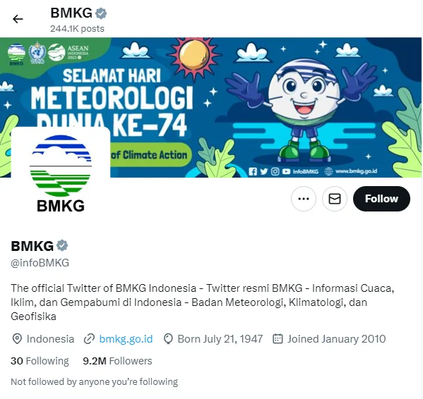 Twitter BMKG