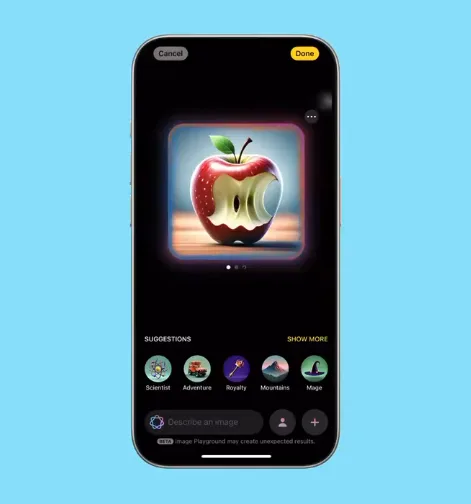 Image Playground iOS 18.3