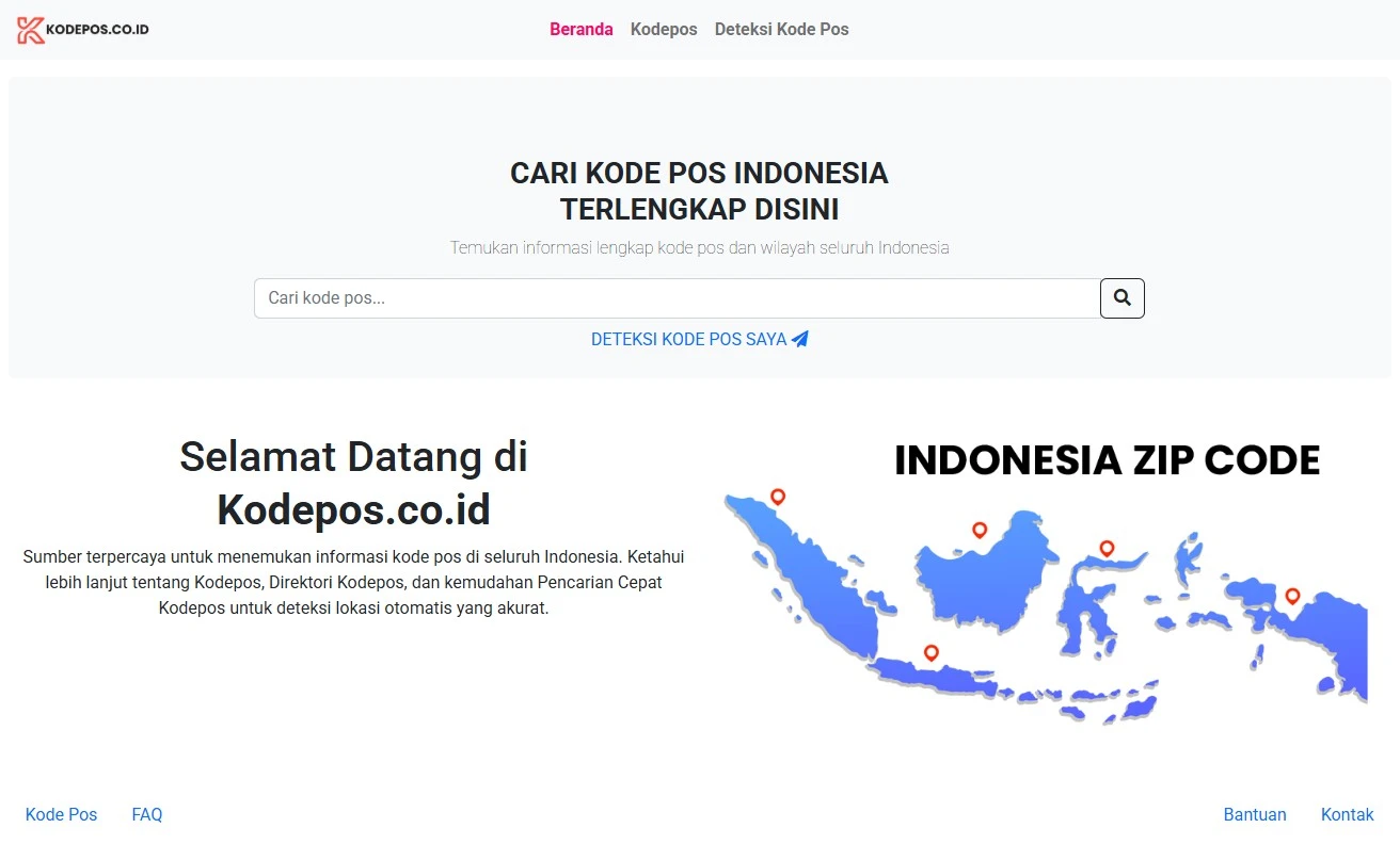 Tampilan Kodepos.co.id